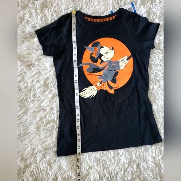 Disney Minnie Mouse Glow In The Dark Halloween T-Shirt Girls Size 10/12 NWT - Picture 10 of 12